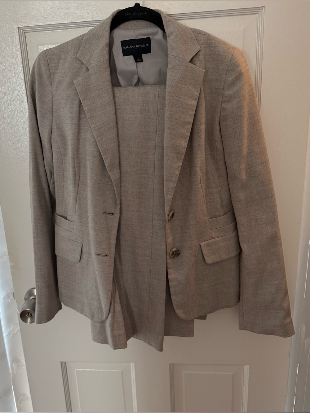 Banana Republic Women's Light Taupe Two-Button Blazer